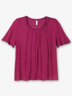 T-shirt plis creux tendance