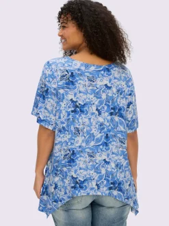 T-shirt à pointes forme fluide en pointe
