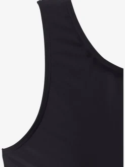 T-shirt pour la baignade à col rond et sans manches avec caoutchouc sous poitrine