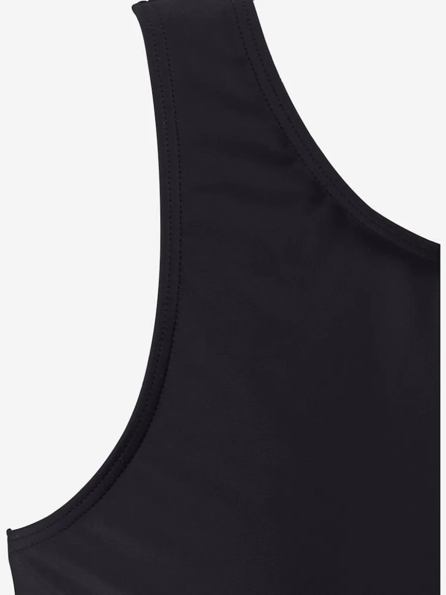 T-shirt pour la baignade à col rond et sans manches avec caoutchouc sous poitrine