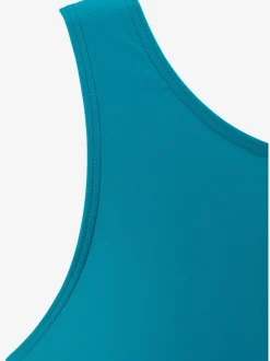 T-shirt pour la baignade à col rond et sans manches avec caoutchouc sous poitrine