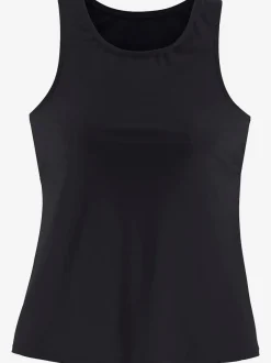 T-shirt pour la baignade à col rond et sans manches avec caoutchouc sous poitrine