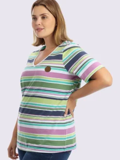 T-shirt rayé fils teintés