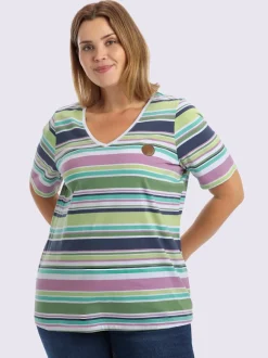 T-shirt rayé fils teintés
