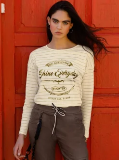 T-shirt rayé jersey fin
