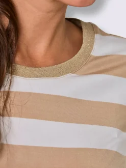 T-shirt rayé 96% lyocell (tencel)