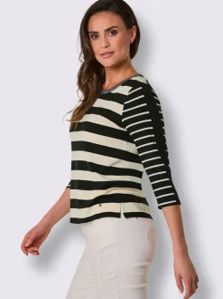 T-shirt rayé 96% lyocell (tencel)
