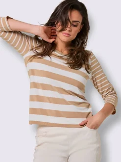 T-shirt rayé 96% lyocell (tencel)