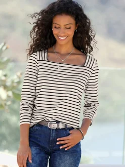 T-shirt rayé qualité coton doux sur la peau