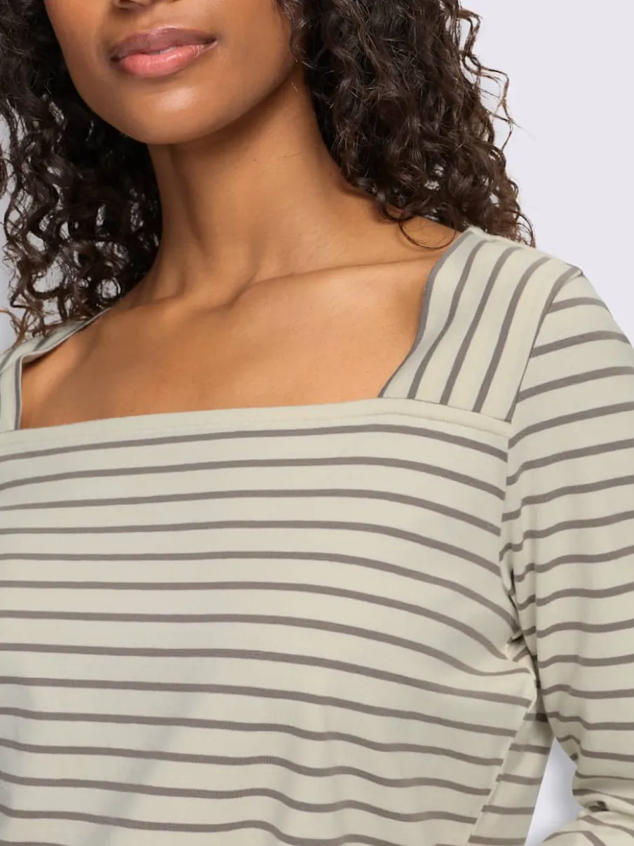 T-shirt rayé qualité coton doux sur la peau