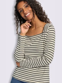 T-shirt rayé qualité coton doux sur la peau