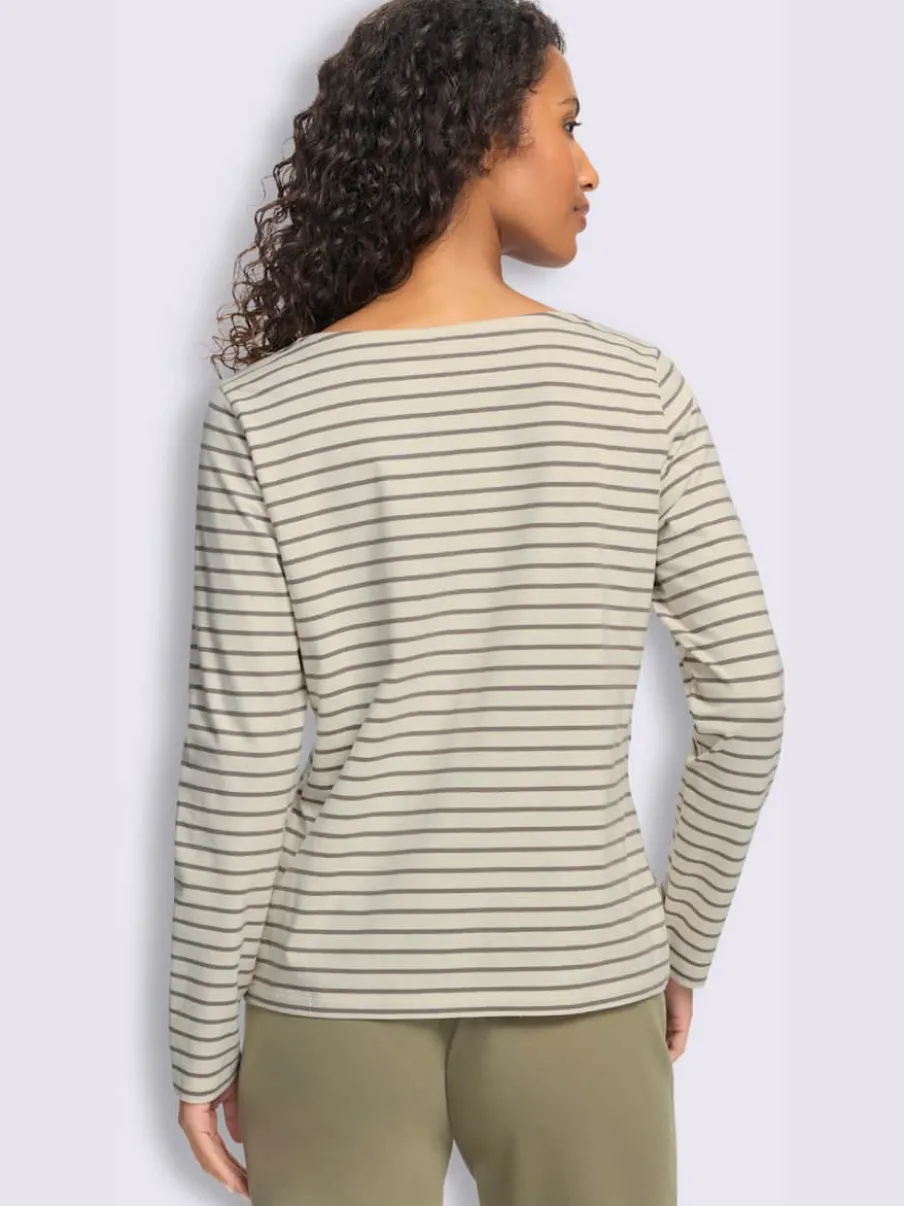 T-shirt rayé qualité coton doux sur la peau