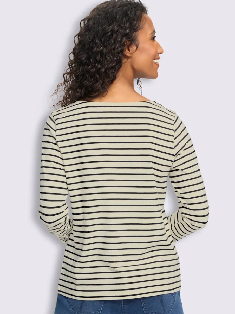 T-shirt rayé qualité coton doux sur la peau