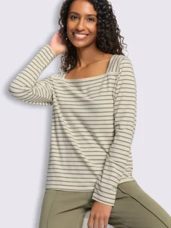 T-shirt rayé qualité coton doux sur la peau