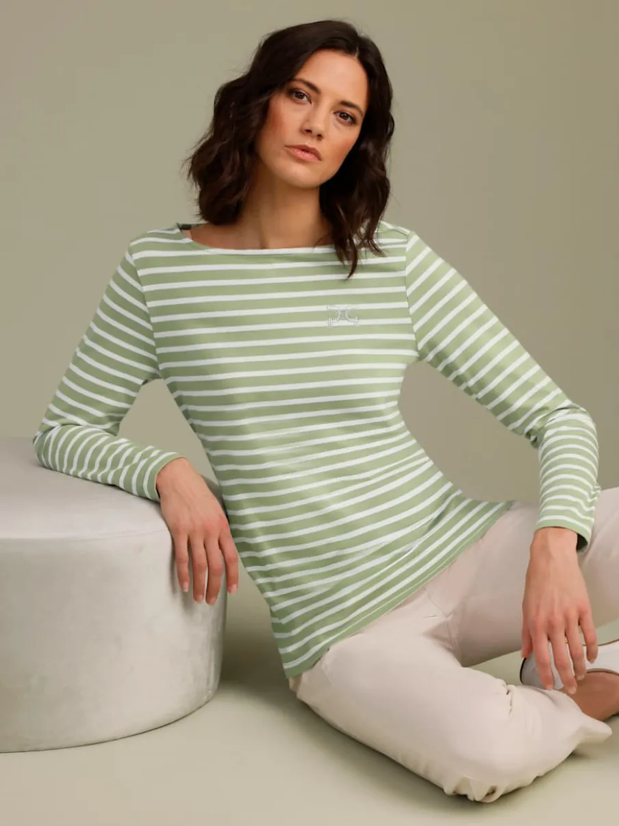 T-shirt rayé qualité coton pima
