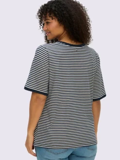 T-shirt rayé séduisant motif à rayures