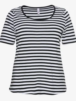 T-shirt à rayures rayures en fils teintés