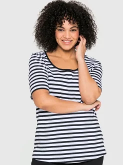 T-shirt à rayures rayures en fils teintés