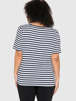 T-shirt à rayures rayures en fils teintés