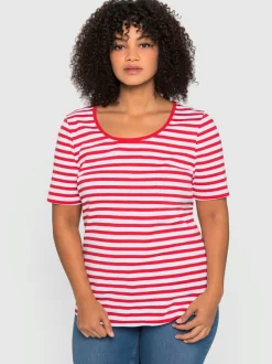 T-shirt à rayures rayures en fils teintés