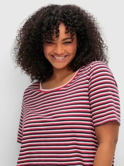 T-shirt à rayures rayures en fils teintés