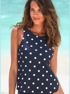 T-shirt sans manches à imprimé à pois pour baignade