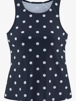 T-shirt sans manches à imprimé à pois pour baignade