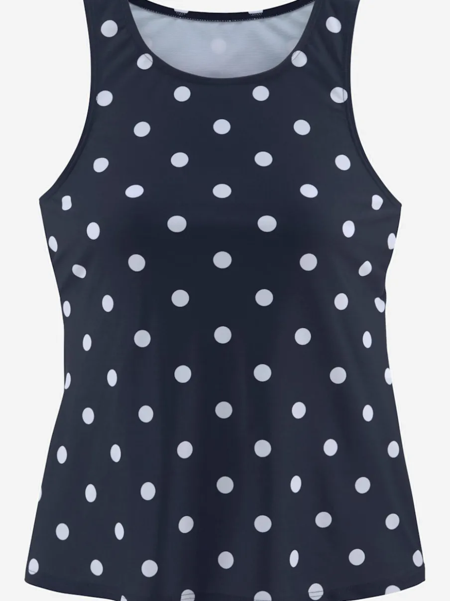 T-shirt sans manches à imprimé à pois pour baignade