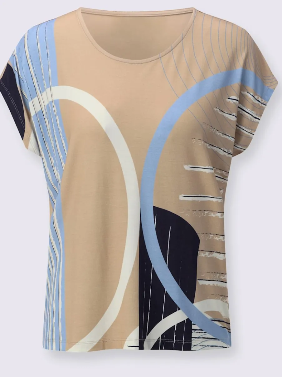 T-shirts avec encolure ronde et imprimé graphique stylé