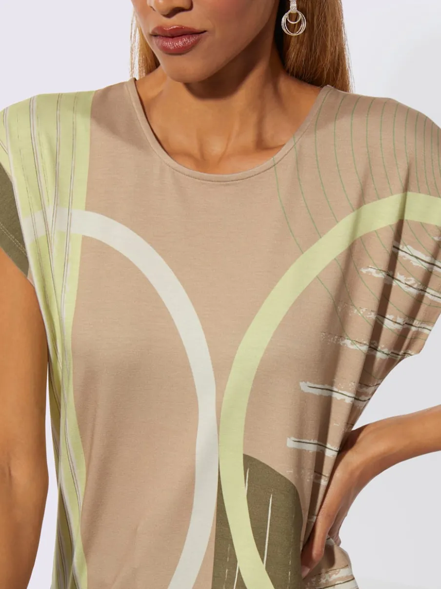 T-shirts avec encolure ronde et imprimé graphique stylé