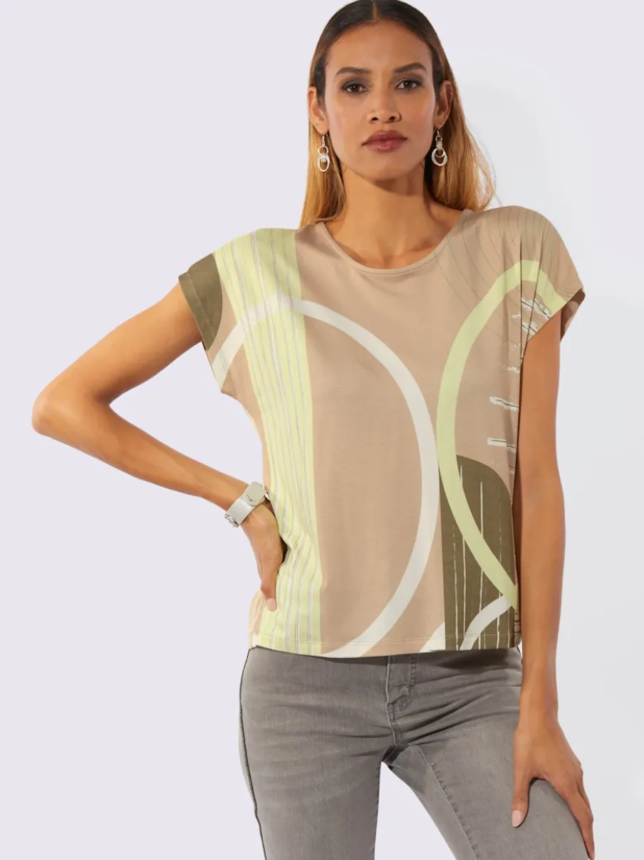 T-shirts avec encolure ronde et imprimé graphique stylé