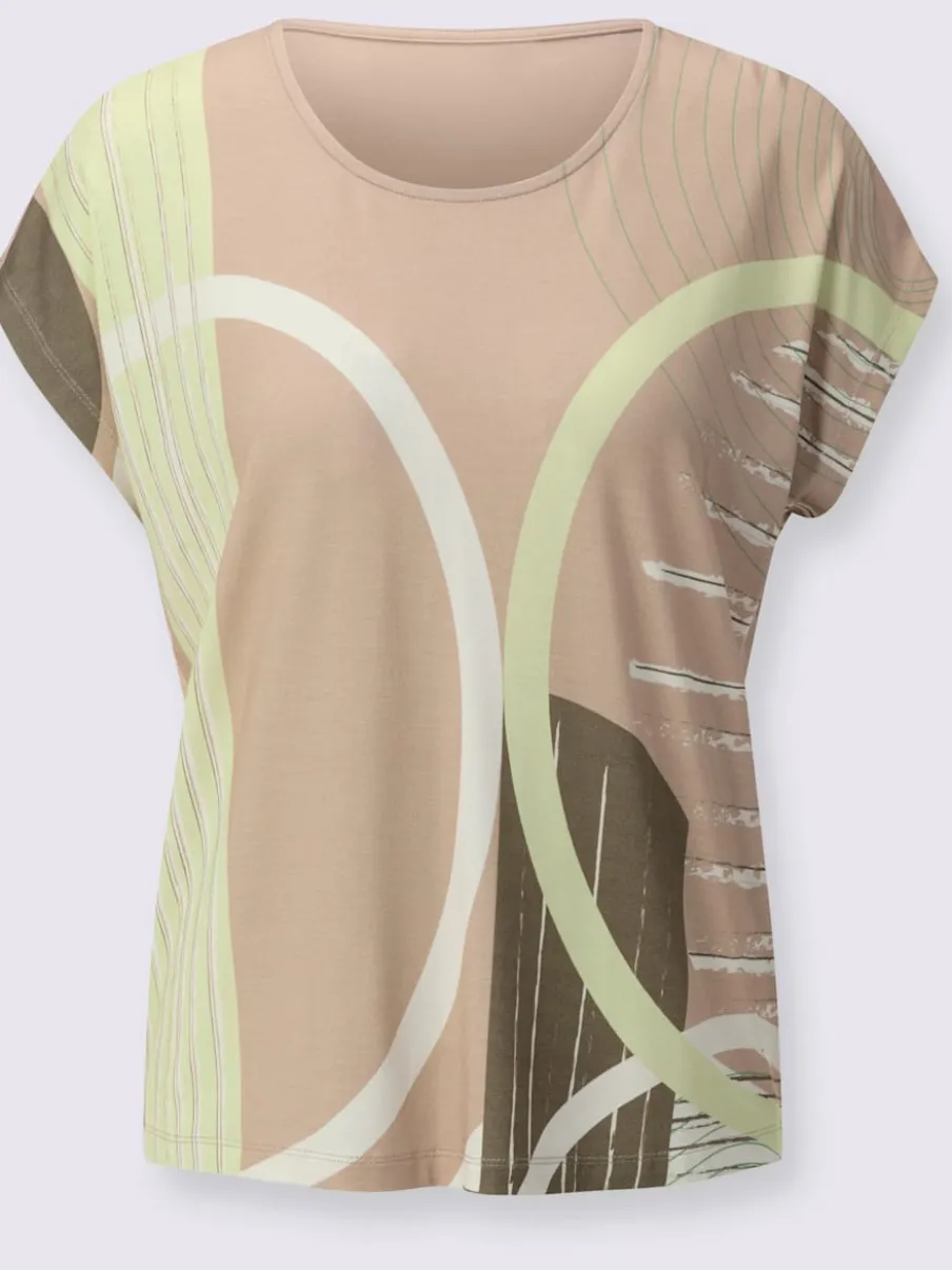 T-shirts avec encolure ronde et imprimé graphique stylé