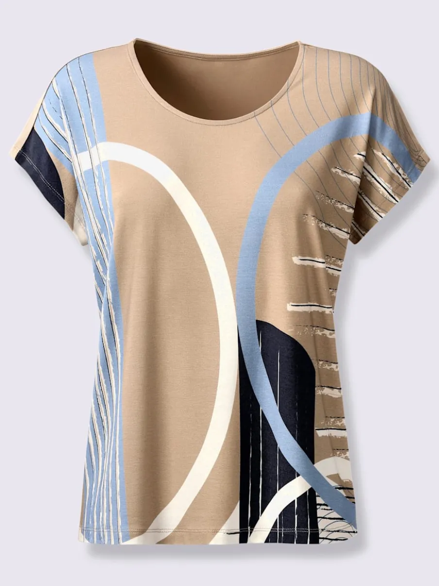 T-shirts avec encolure ronde et imprimé graphique stylé