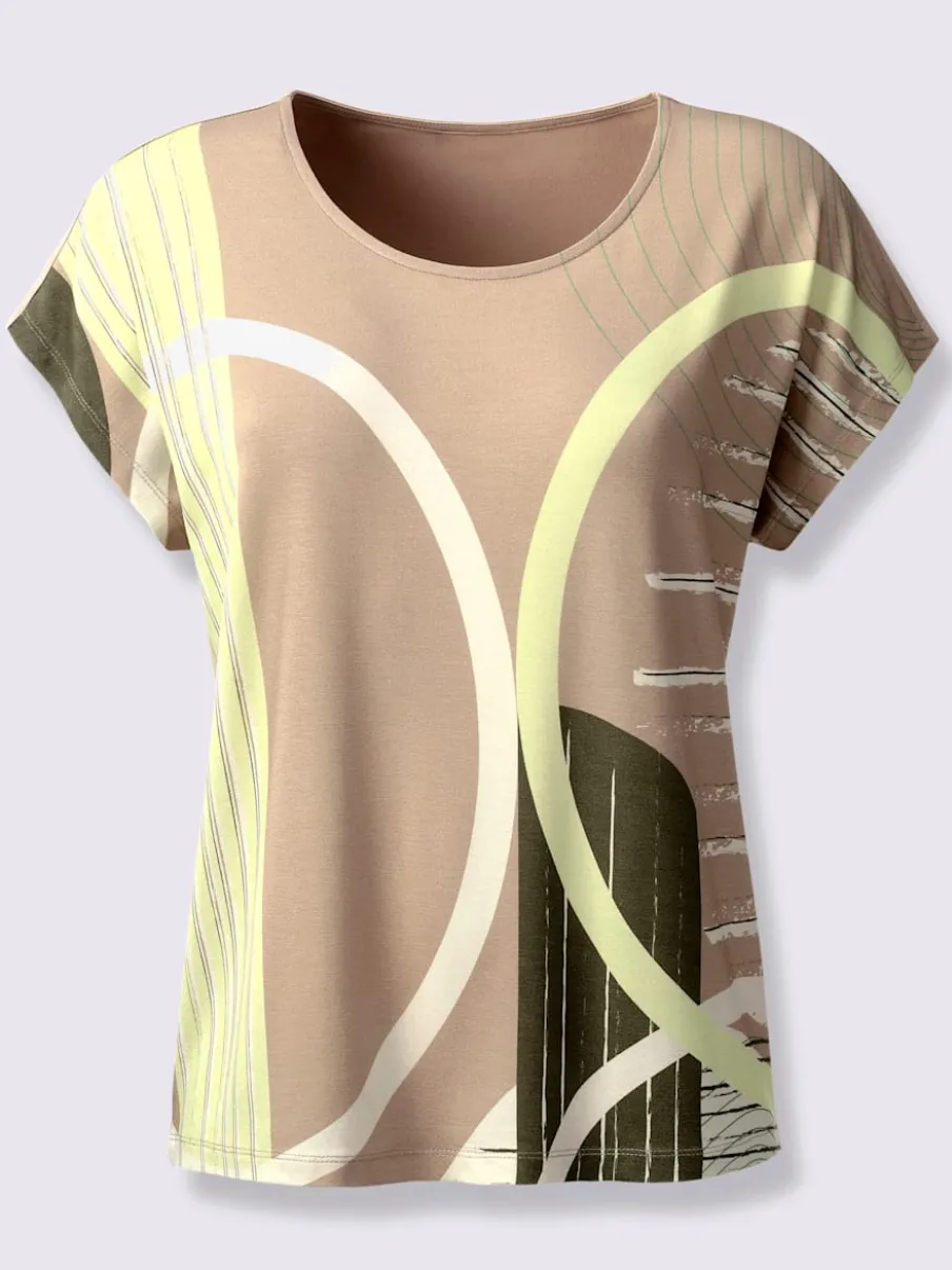 T-shirts avec encolure ronde et imprimé graphique stylé