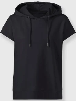 T-shirts à capuche avec mancherons en coton décontractés