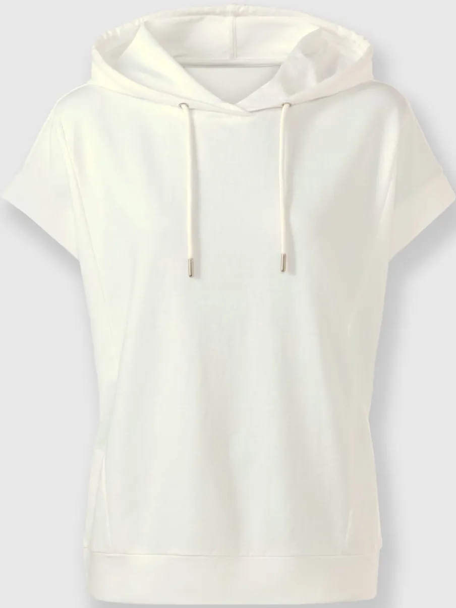 T-shirts à capuche avec mancherons en coton décontractés