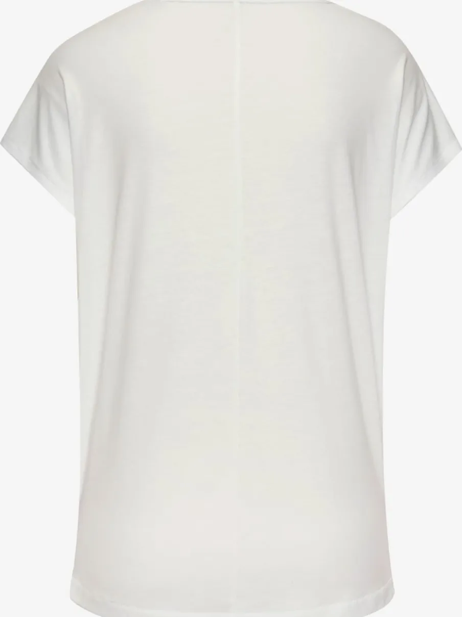 T-shirts à col en v avec logo sur poitrine