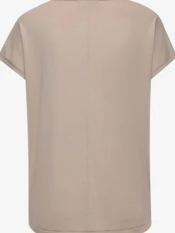 T-shirts à col en v avec logo sur poitrine