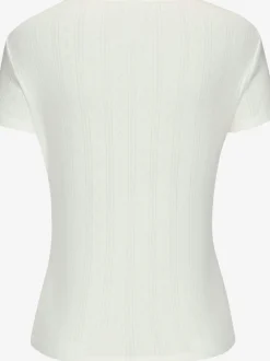 T-shirts à col rond manches courtes coton doux et ajouré