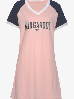 T-shirts de nuit avec manches raglan et inscription imprimée