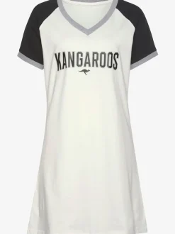 T-shirts de nuit avec manches raglan et inscription imprimée