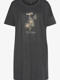 T-shirts de nuit courts avec imprimé et manches courtes