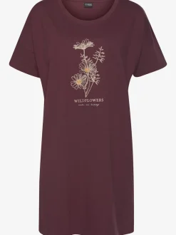 T-shirts de nuit courts avec imprimé et manches courtes