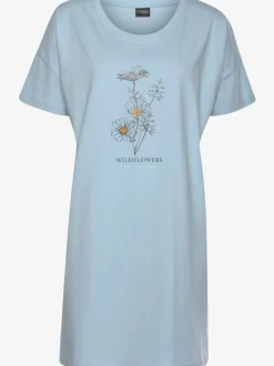 T-shirts de nuit courts avec imprimé et manches courtes