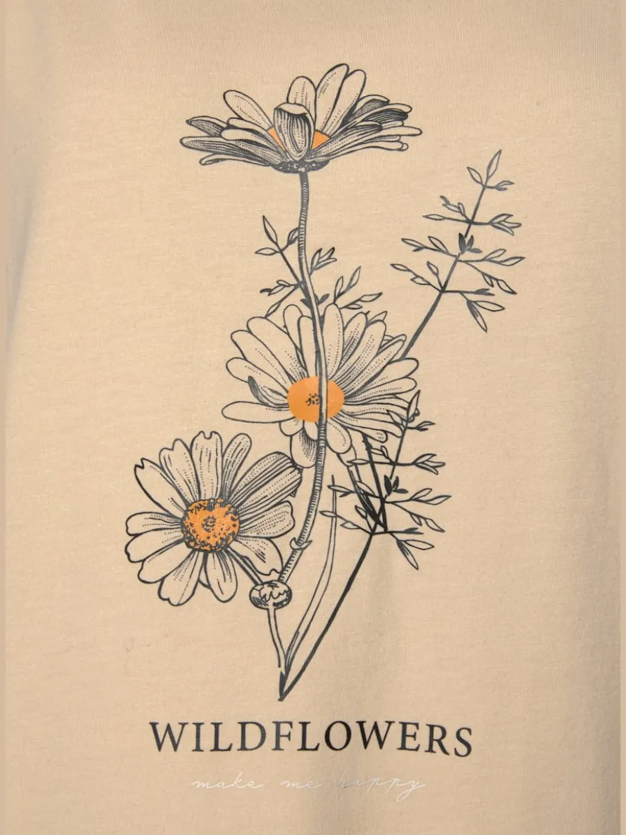 T-shirts de nuit courts avec imprimé et manches courtes