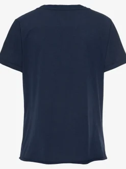 T-shirts à encolure en V manches courtes en jersey