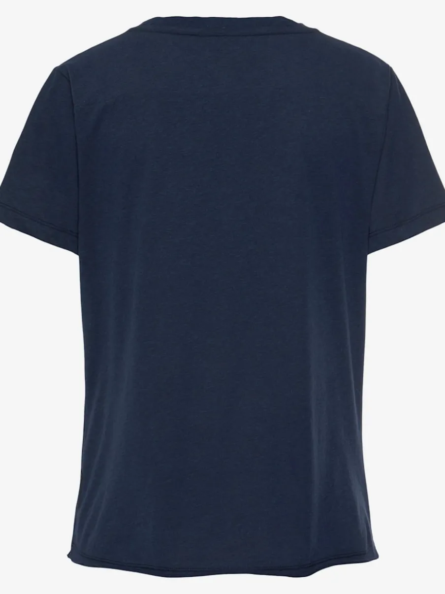 T-shirts à encolure en V manches courtes en jersey