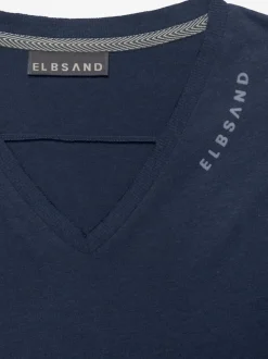 T-shirts à encolure en V manches courtes en jersey