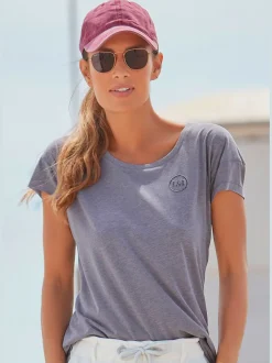 T-shirts encolure ronde avec imprimé et mancherons doux
