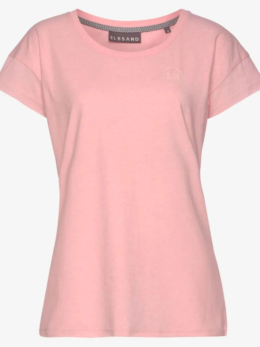 T-shirts encolure ronde avec imprimé et mancherons doux